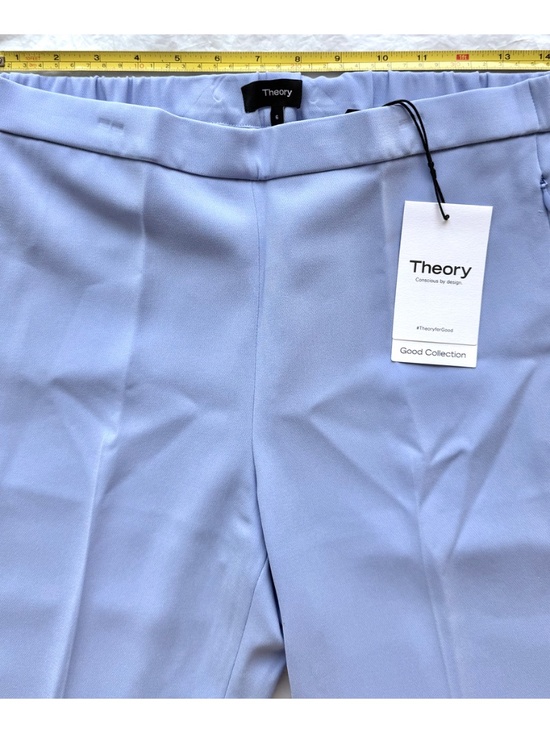 THEORY NWT DEMITRIA GROTTO ADMIRAL CREPE FLARE PANTS. SIZE 6 - Picture 7 of 10